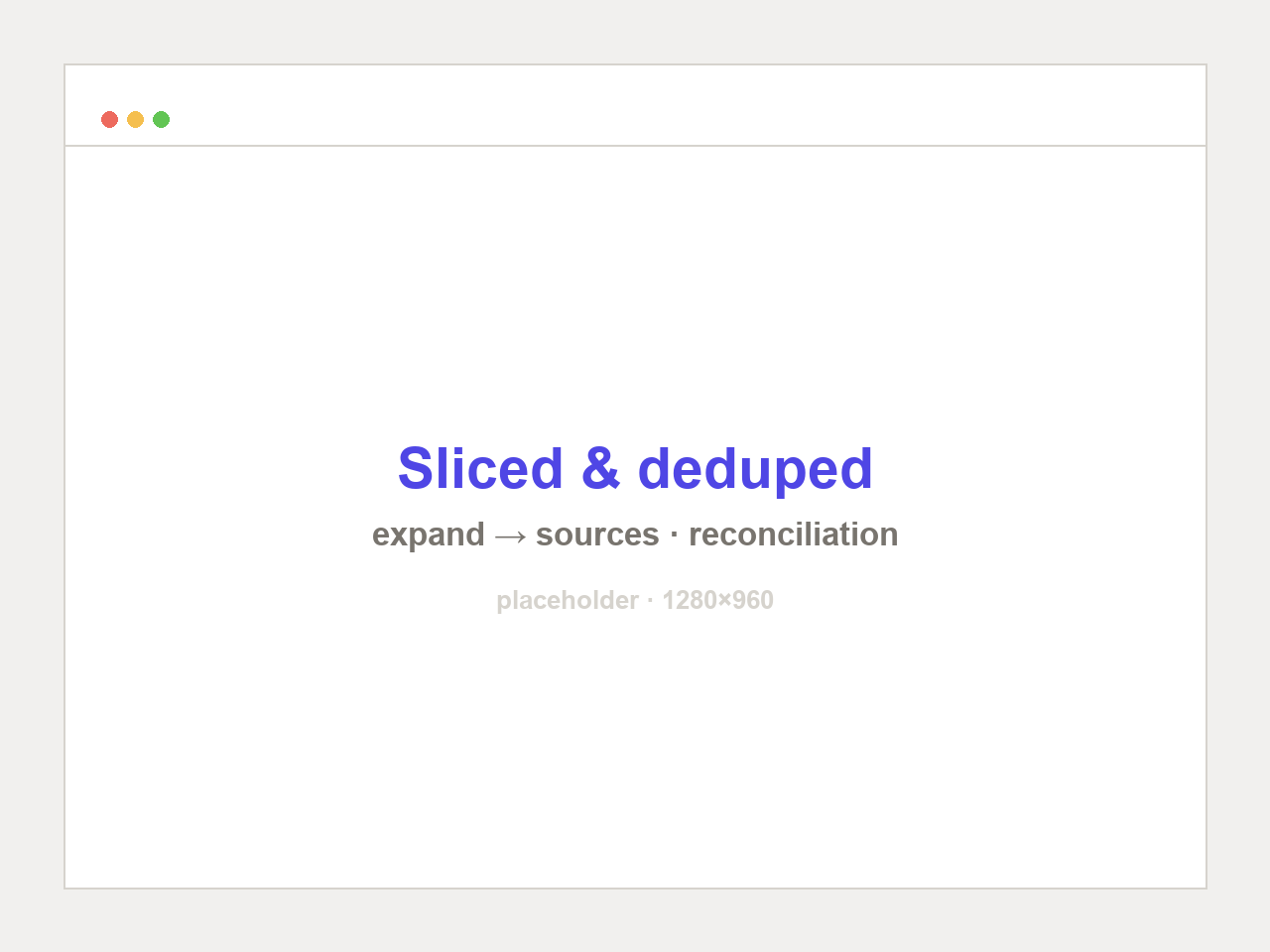Expanding a Brief topic to its source stories, with duplicates merged and a set-aside tally